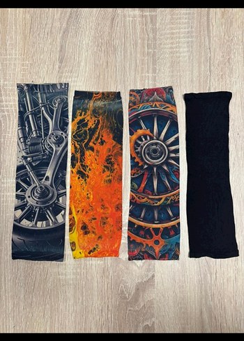 Erkek Biker Desenli kol filesi - Görsel 2