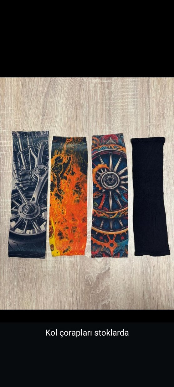 Erkek Biker Desenli kol filesi - Görsel 2