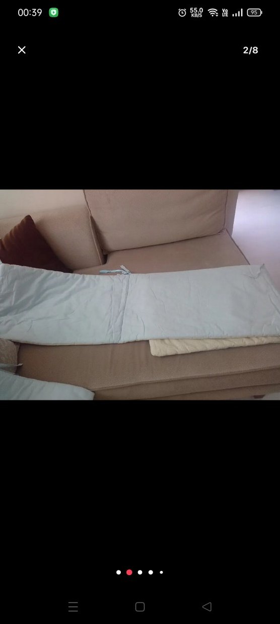 Nakışlı Beyaz Pastel Bebek Uyku Aksesuarı - Görsel 2