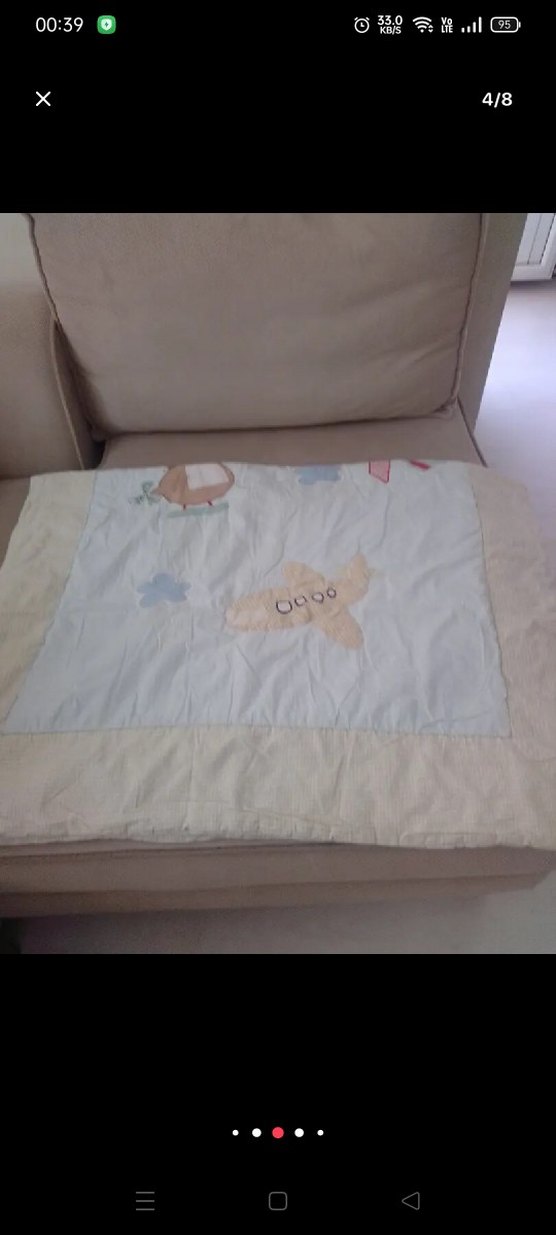 Nakışlı Beyaz Pastel Bebek Uyku Aksesuarı - Görsel 4