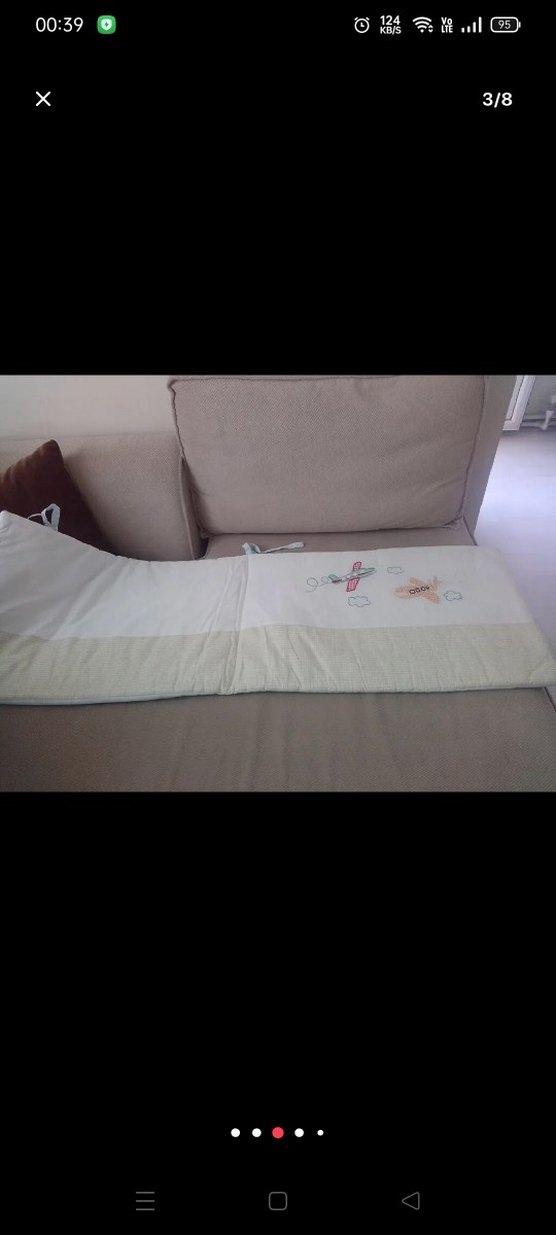 Nakışlı Beyaz Pastel Bebek Uyku Aksesuarı - Görsel 3