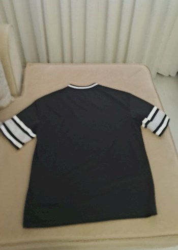 Siyah Baskılı Erkek Kısa Kollu Tişört oversize - Görsel 3