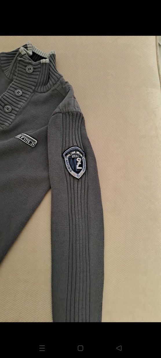 Gri Düğmeli Yarım Balıkçı Erkek Kazak - Görsel 3