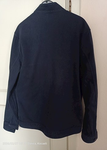 Düğmeli Gri  ekoseli çift taraflı Erkek Ceket penguin zip - Görsel 3