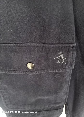 Düğmeli Gri  ekoseli çift taraflı Erkek Ceket penguin zip - Görsel 7