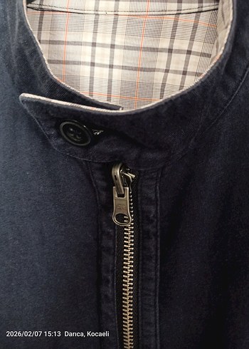 Düğmeli Gri  ekoseli çift taraflı Erkek Ceket penguin zip - Görsel 8