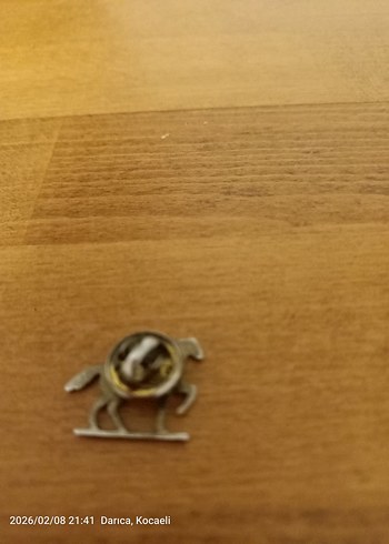 Gri At Figürlü Erkek Rozeti - Görsel 2