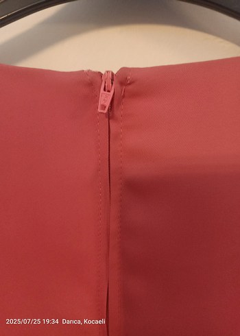 Zincir Detaylı V Yakalı Pembe siyah takım elbise - Görsel 6