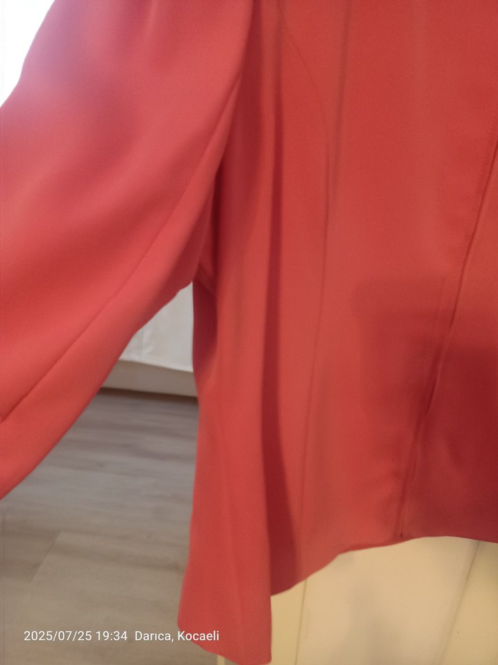 Zincir Detaylı V Yakalı Pembe siyah takım elbise - Görsel 2