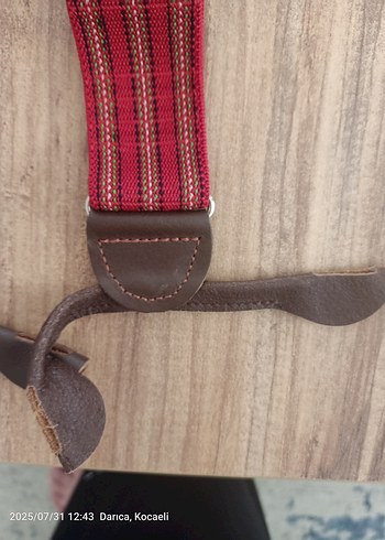Bordo Çizgili pantolon Askısı - Görsel 6
