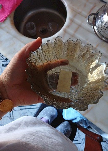 Parlak Altın Renk Yılan Desenli Tabak - Görsel 2