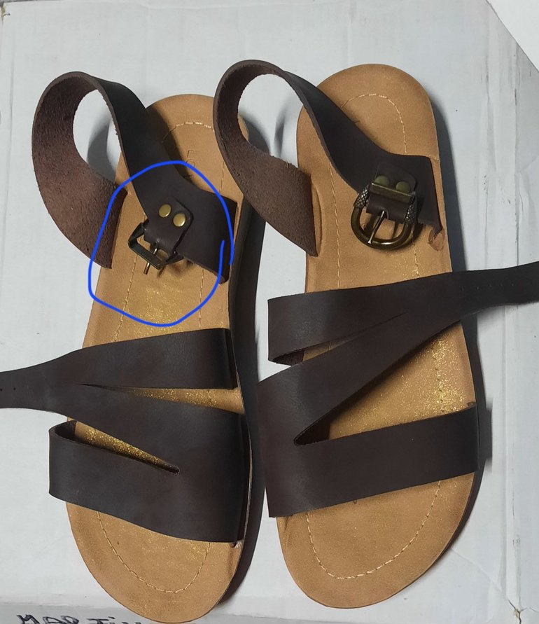 Kemerli Kahverengi Deri Kadın Dolgu Topuklu Sandalet - Görsel 5