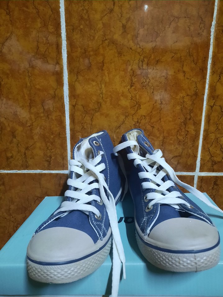 Mavi Denim Bağcıklı Kadın Sneakers - Görsel 2