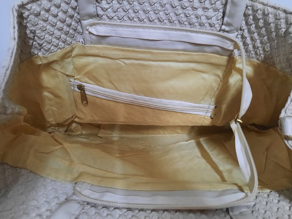 Detaylı Beyaz Deri Kadın Çanta - Görsel 5