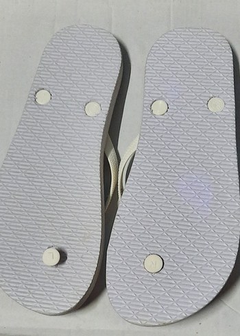 Beyaz Renkli Lastikli kadın Terlik - Görsel 2