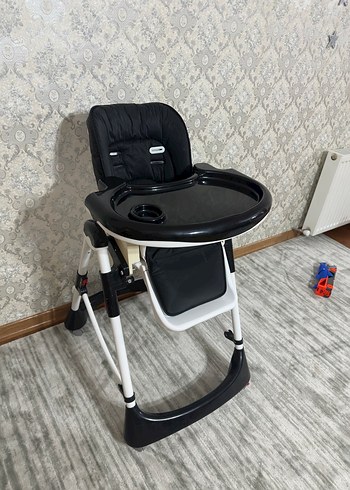 Ayarlanabilir Siyah Bebek Mama Sandalyesi