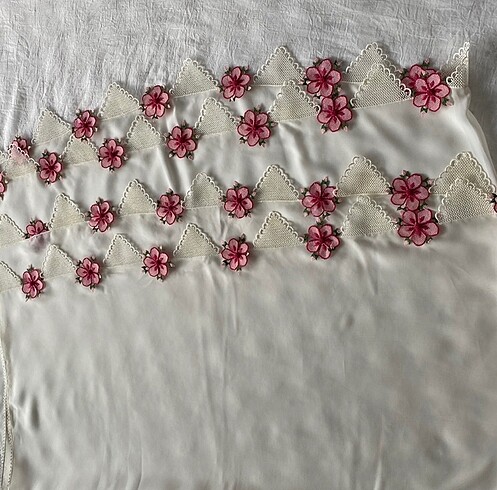 Beden beyaz Renk İğne oyası namaz başörtüsü
