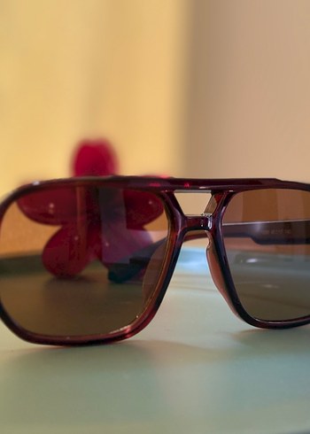 Şeffaf koyu kahve Retro Kadın Güneş Gözlüğü - Görsel 6