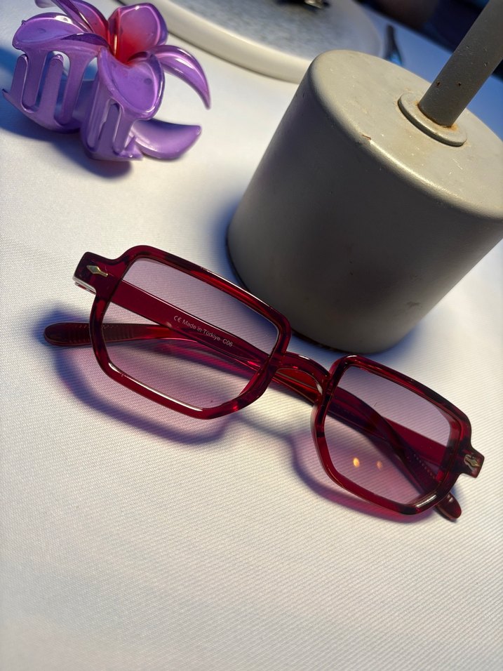 Bordo  Çerçeveli Kadın Güneş Gözlüğü - Görsel 2