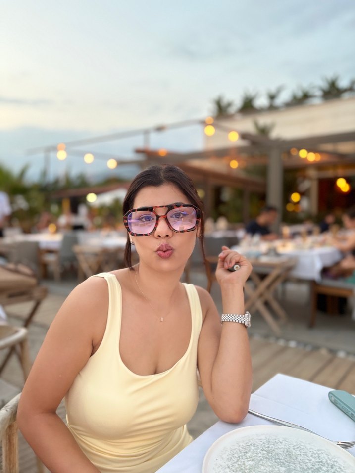 Şeffaf Çok Renkli Retro Kadın Gözlüğü - Görsel 5