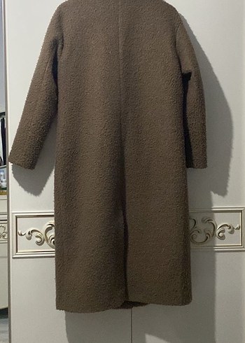 Kahverengi Uzun Kadın Palto - Görsel 5
