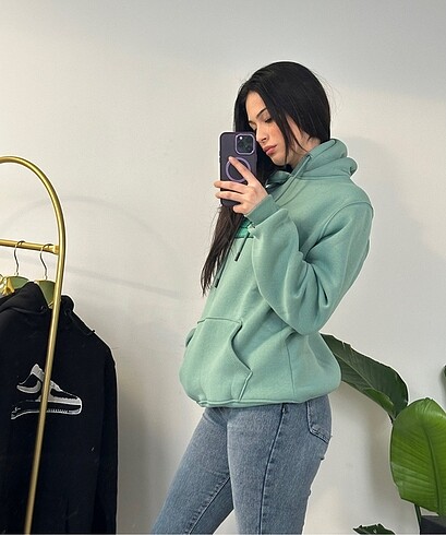 l Beden Nike 3iplik oversize kapşonlu sweatshirt
