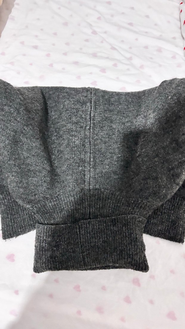 Gri Kadın Boğazlı Triko Kazak - Görsel 2