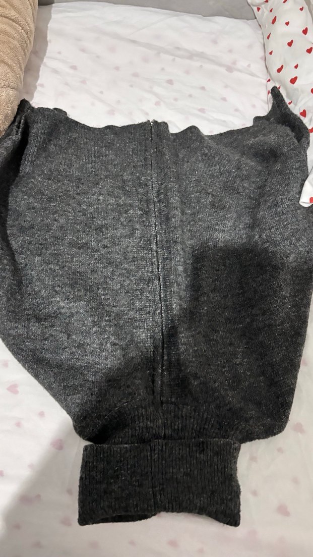 Gri Kadın Boğazlı Triko Kazak - Görsel 4