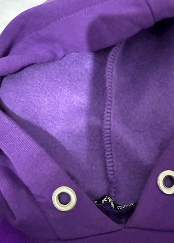 Mor Kapüşonlu Kadın Sweatshirt - Görsel 3