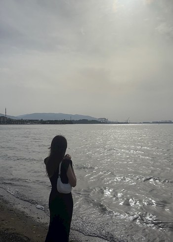 Siyah Yüksek Yakalı Midi Goth Elbise - Görsel 2