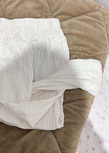 Beyaz Keten pantolon - Görsel 5