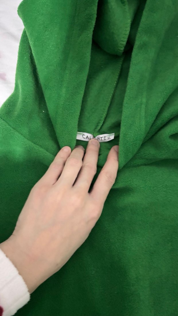 Parlak Yeşil Kapüşonlu Kadın Sweatshirt - Görsel 3