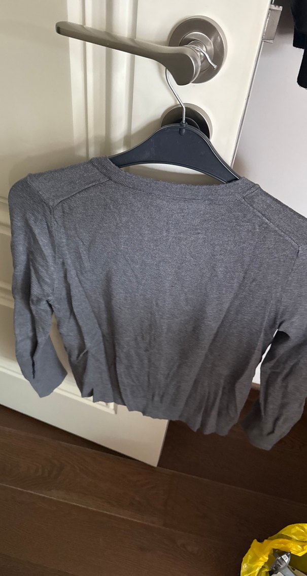 Kadın Gri Düğmeli Uzun Kollu Hırka ZARA - Görsel 3