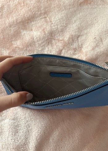 Mavi Deri Fermuarlı Kadın Portföy Çanta MICHAEL KORS - Görsel 3