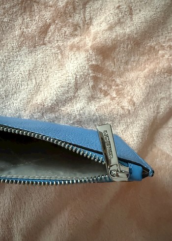 Mavi Deri Fermuarlı Kadın Portföy Çanta MICHAEL KORS - Görsel 4