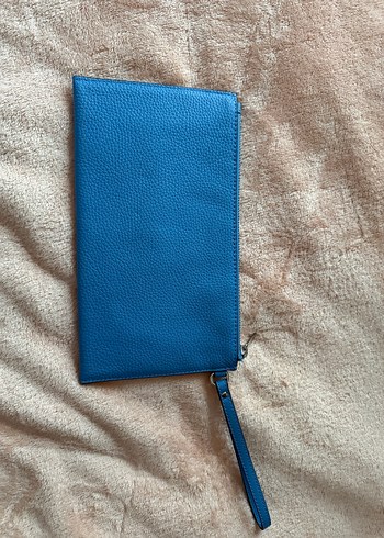 Mavi Deri Fermuarlı Kadın Portföy Çanta MICHAEL KORS - Görsel 2