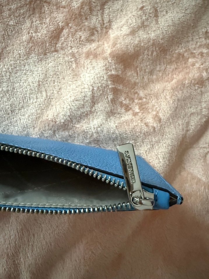 Mavi Deri Fermuarlı Kadın Portföy Çanta MICHAEL KORS - Görsel 4