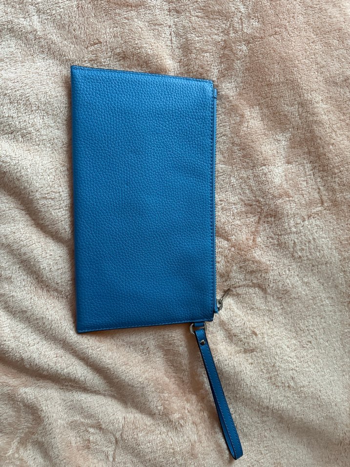 Mavi Deri Fermuarlı Kadın Portföy Çanta MICHAEL KORS - Görsel 2