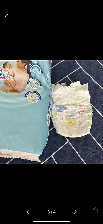 2 Beden: 3-6 kg Beden Molfix bez