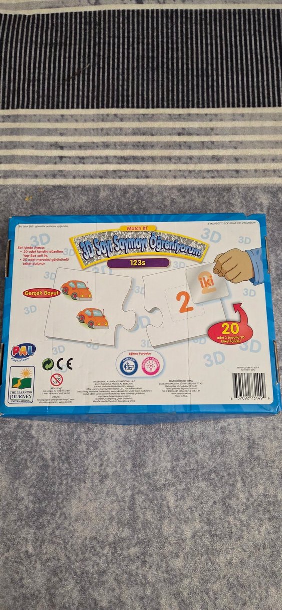 3D Sayı Saymayı Öğreniyorum Yap-Boz Seti - Görsel 2