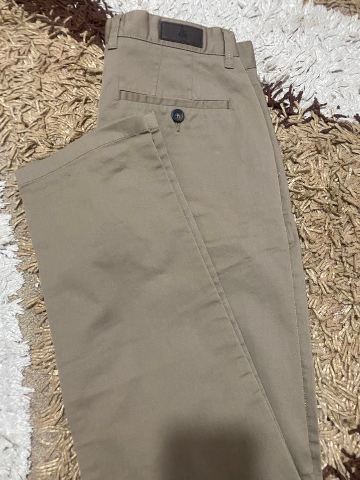 Açık Kahverengi Düz Kesim Erkek Pantolon - Görsel 4