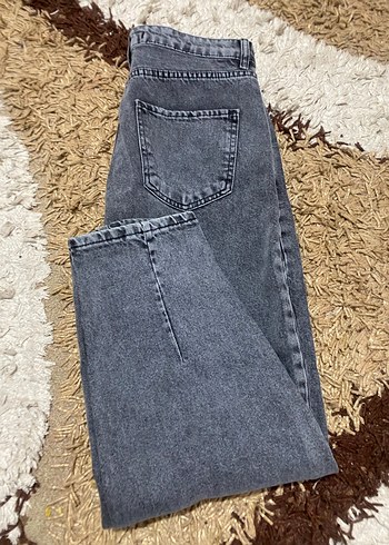 Gri Mom Jean - Görsel 3