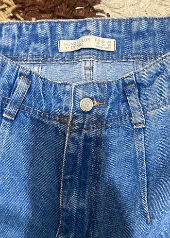 Mavi Bol Kesim Kadın Denim Pantolon - Görsel 2