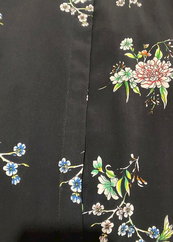 Çiçek Desenli Uzun Kollu Kadın Gömlek - Görsel 2