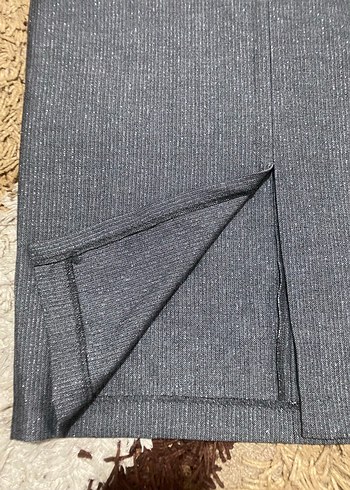 Gri Midi Simli Kalem Etek - Görsel 2