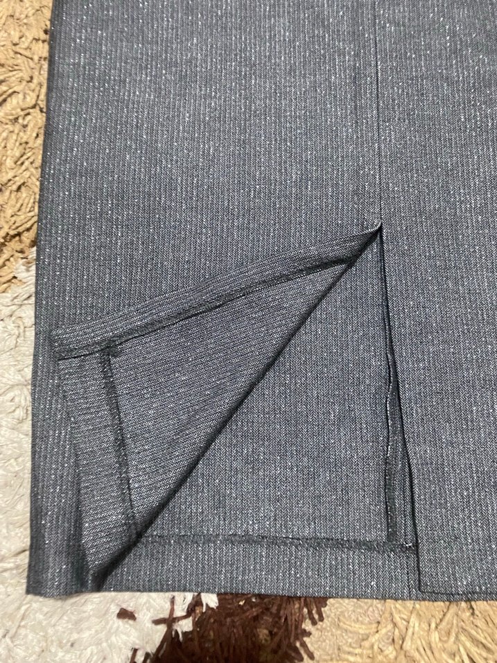 Gri Midi Simli Kalem Etek - Görsel 2