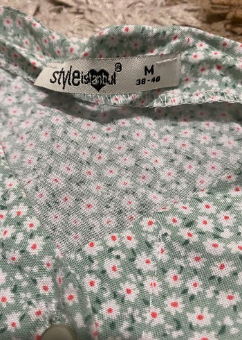 Düğmeli Çiçek Desenli Midi Bohem Elbise - Görsel 4