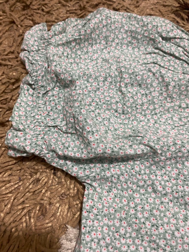 Düğmeli Çiçek Desenli Midi Bohem Elbise - Görsel 3