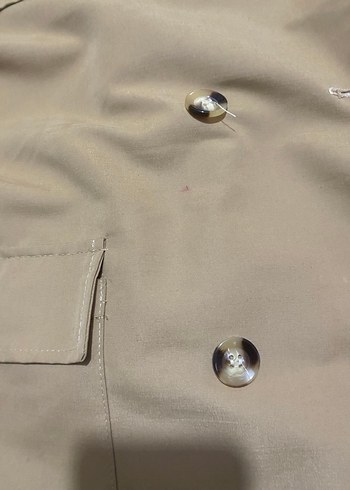 Bej Uzun Boy Kadın Trençkot - Görsel 7