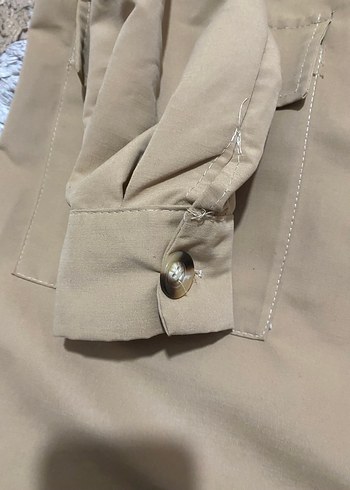 Bej Uzun Boy Kadın Trençkot - Görsel 4